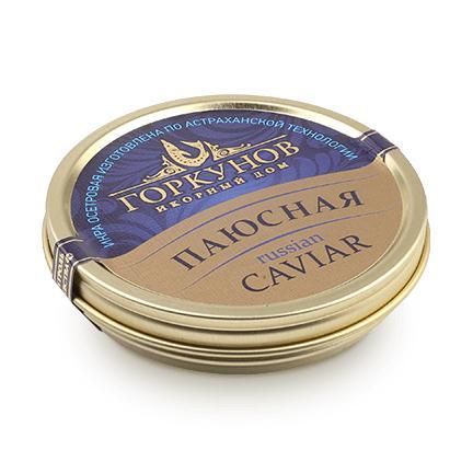 Икра паюсная ГОРКУНОВ черная 100 гр., ж/б