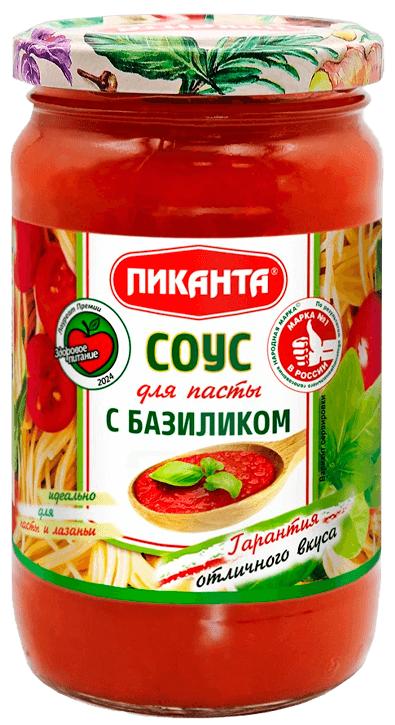 Соус Пиканта томатный с базиликом 350 гр., стекло