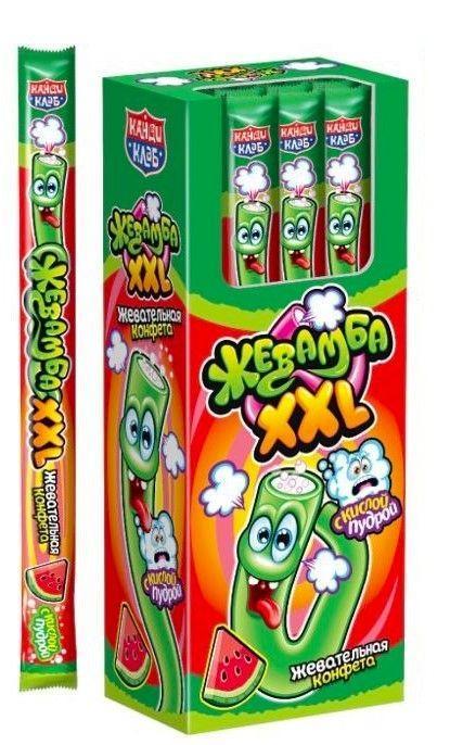 Конфета жевательная Канди Клаб Жевамба XXL со вкусом арбуза 15 гр., флоу-пак