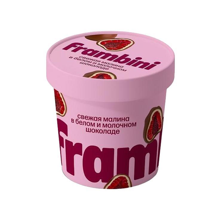 Малина Frambini в белом и молочном шоколаде 130 гр., картон