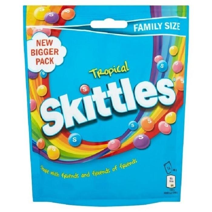 Драже Skittles Тропические фрукты 136 гр., флоу-пак