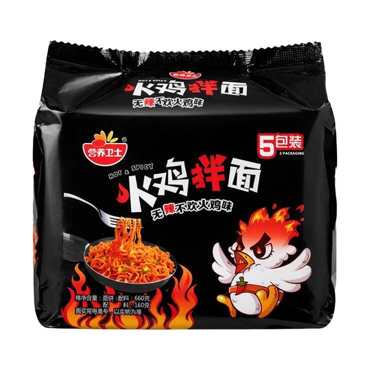 Лапша быстрого приготовления Yingyang Weishi острая курица 132 гр., флоу-пак