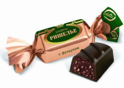 Конфеты Konti Ришелье с фундуком, 1 кг., флоу-пак