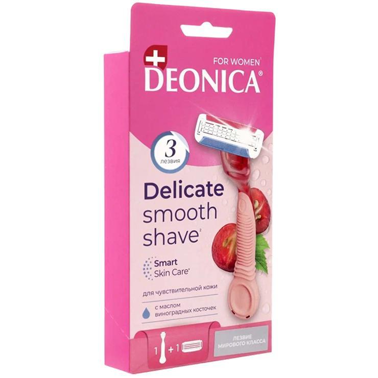 Станок бритвенный Deonica 3 For Women cо сменной кассетой, картон