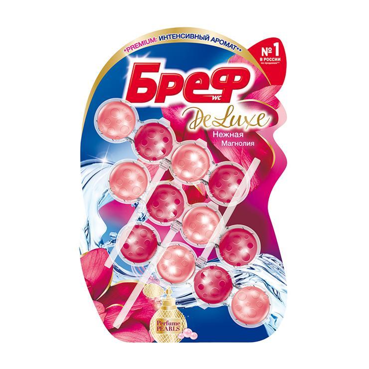 Средство для чистки унитаза Бреф DeLuxe Нежная магнолия 3 шт.