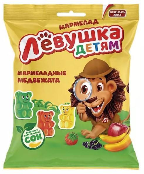 Мармелад жевательный Левушка Детям Медвежата 35 гр., флоу-пак