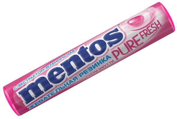 Жевательная резинка Mentos Pure Fresh Tutti-Frutti 15.5 гр., обертка
