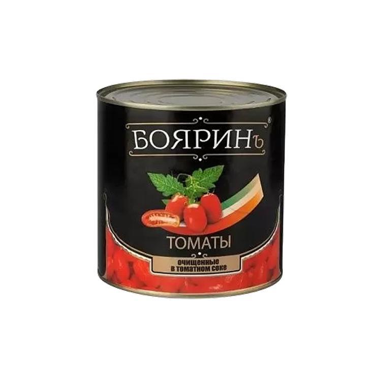 Томаты Бояринъ очищенные целые в собственном соку 2650 мл., ж/б