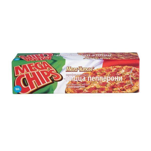 Чипсы Mega Chips пицца 100 гр., картон