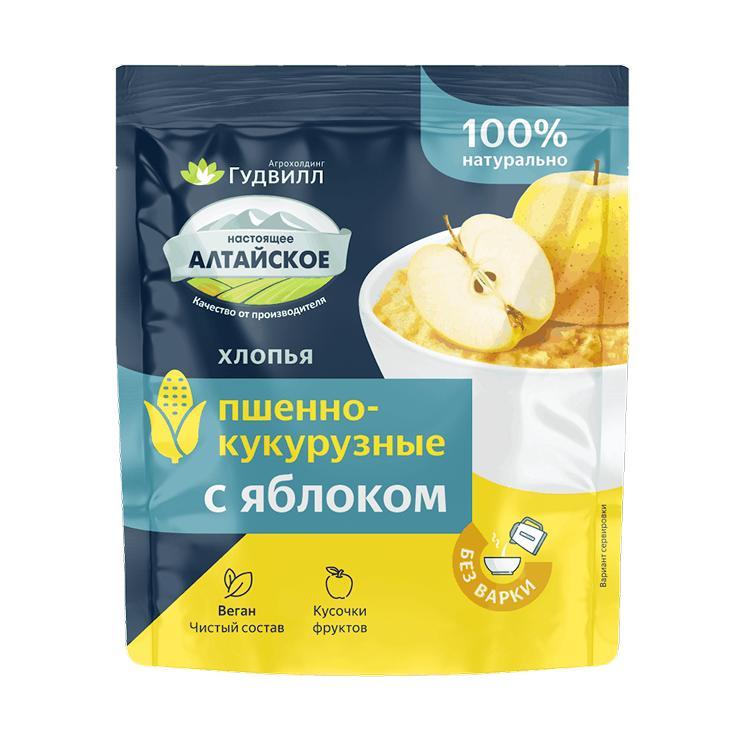 Хлопья Гудвилл пшенно-кукурузные с яблоком 40 гр., пакет