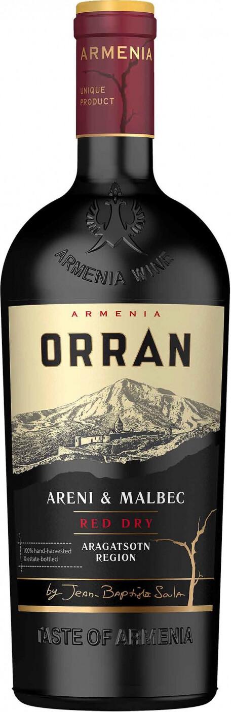 Вино Orran, Areni & Malbec 13% красное сухое, 2020 год, Армения, 750 мл., стекло