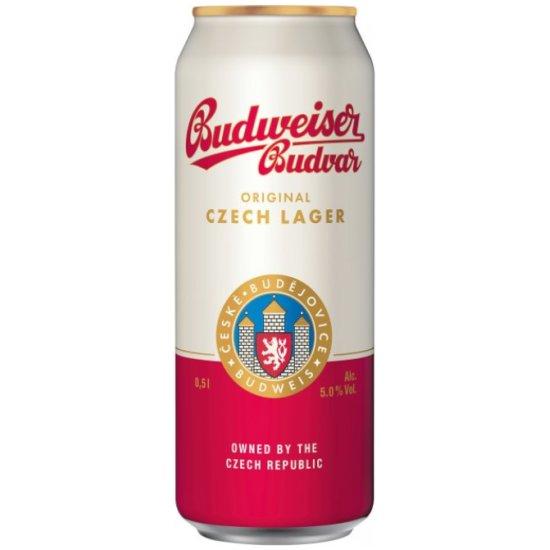 Пиво Budweiser Budvar светлое пастеризованное фильтрованное 500 мл., ж/б