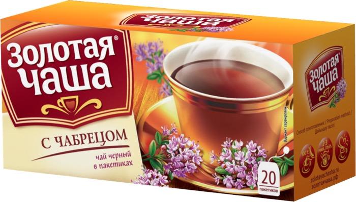 Чай Золотая чаша  чабрец 20п*1,5 гр., картон