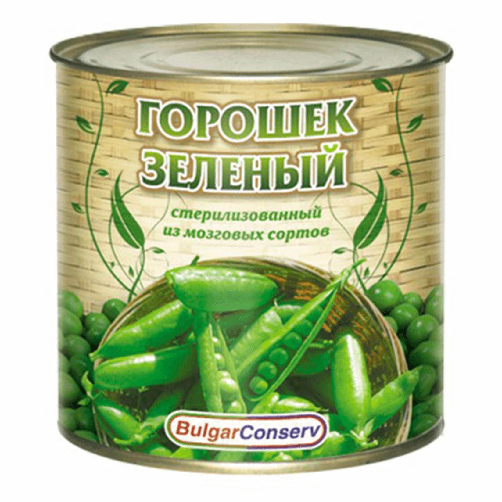 Горошек зеленый BulgarConserv 400 гр., ж/б