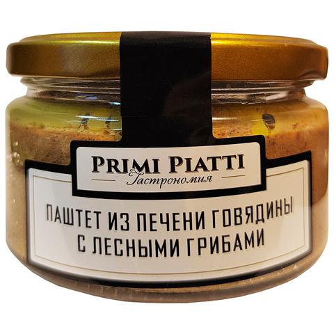 Паштет PRIMI PIATTI из печени говядины с лесными грибами 180 гр., стекло