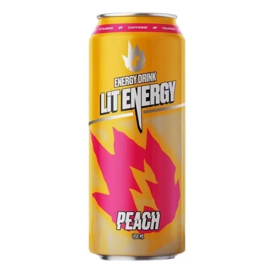 Энергетический напиток LiT Energy PEACH 500 мл., ж/б