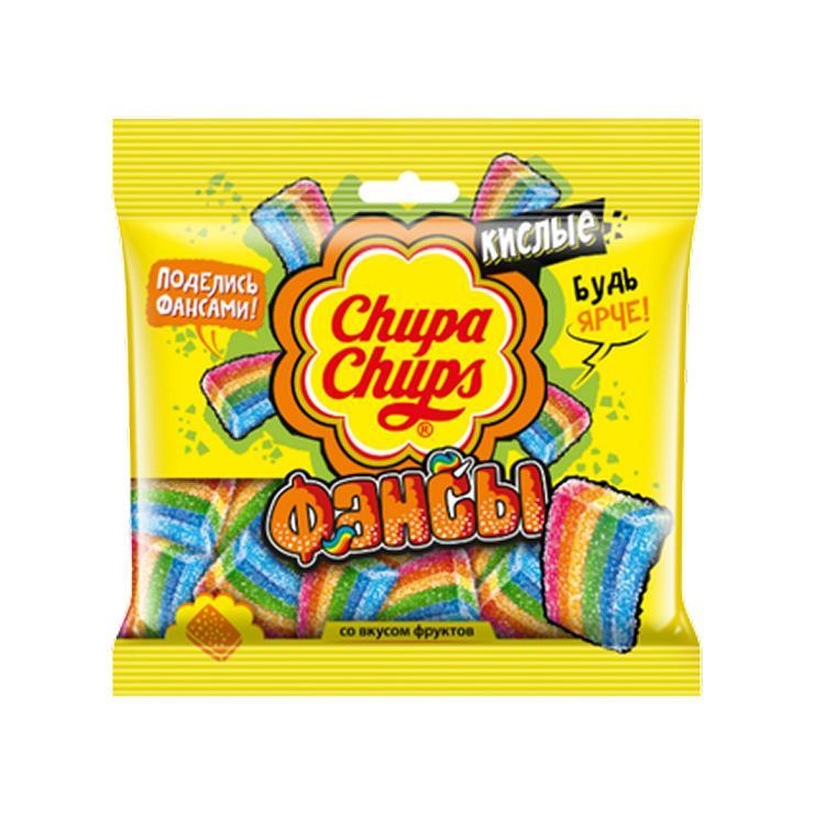 Мармелад жевательный Chupa Chups кислые фансы 150 гр., флоу-пак