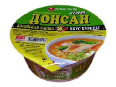 Лапша Nongshim быстрого приготовления Донсан куриная, 86 гр, бумага