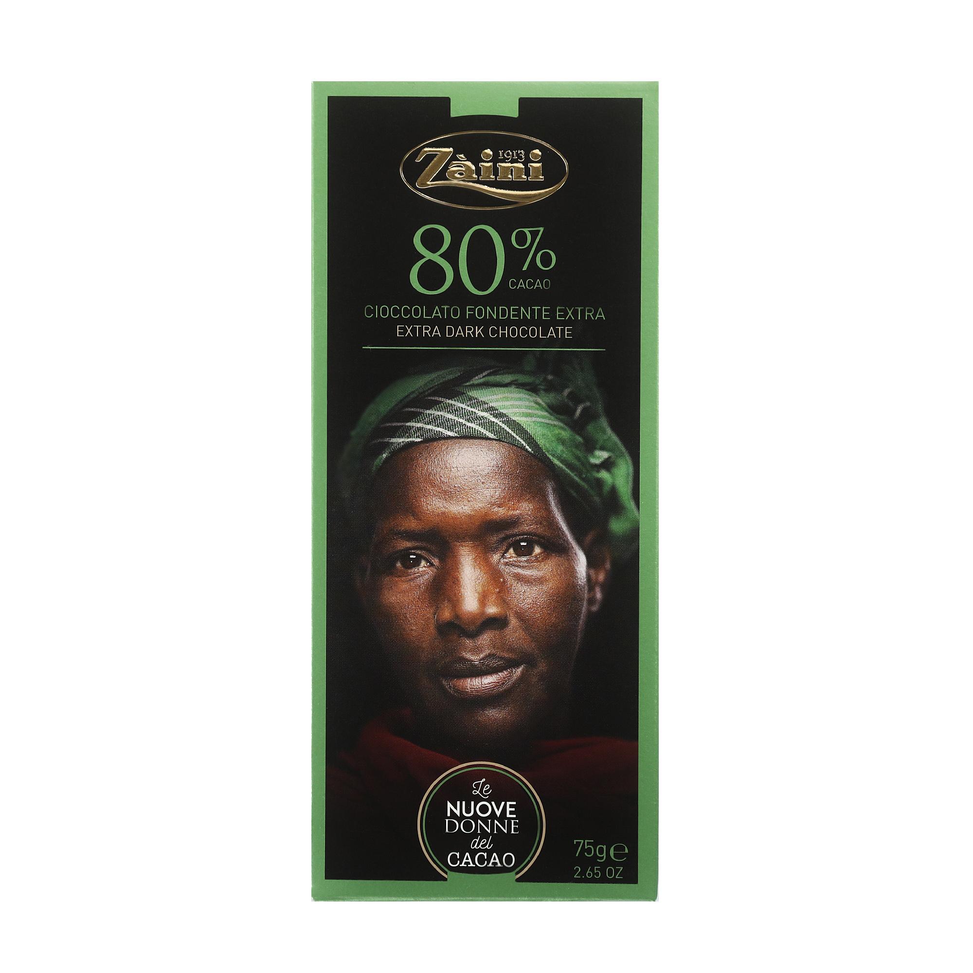 Шоколад Zaini Women of cocoa темный 80% 75 гр., картон