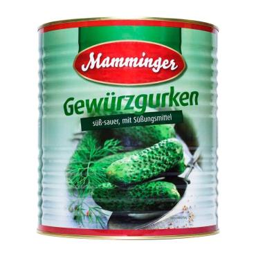Огурцы Mamminger Gewurzgurken цельные консервированные маринованные
