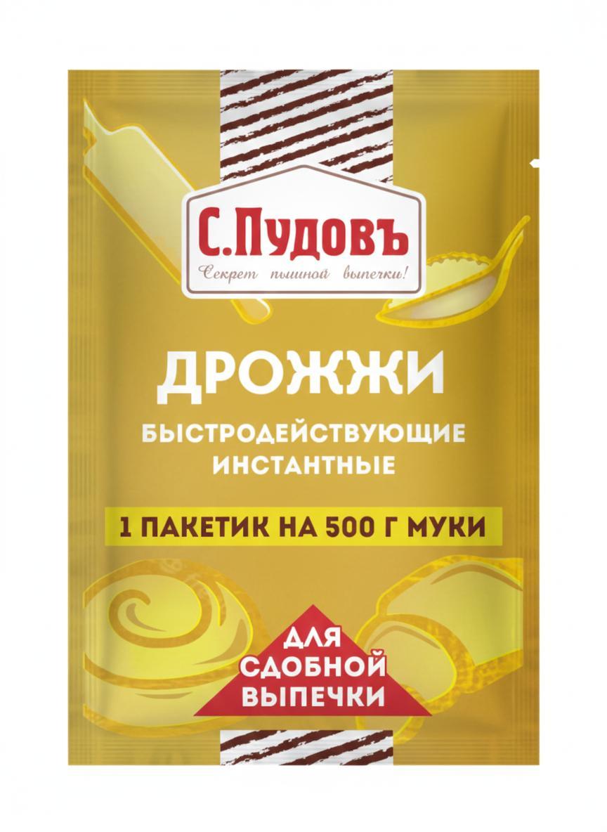 Дрожжи С.Пудовъ быстродействующие для сдобной выпечки 11 гр., саше