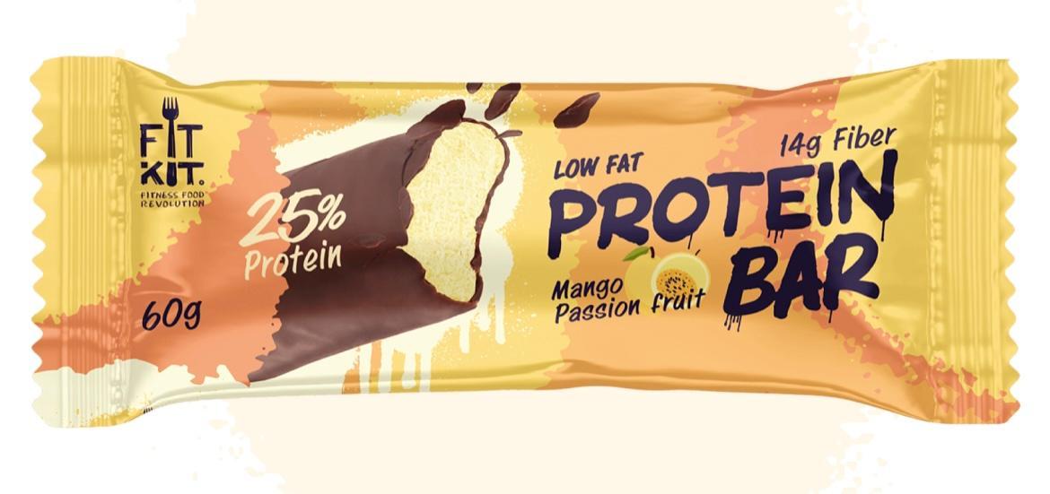 Батончик глаз. Манго- Маракуйя Protein Bar 60 гр., флоу-пак