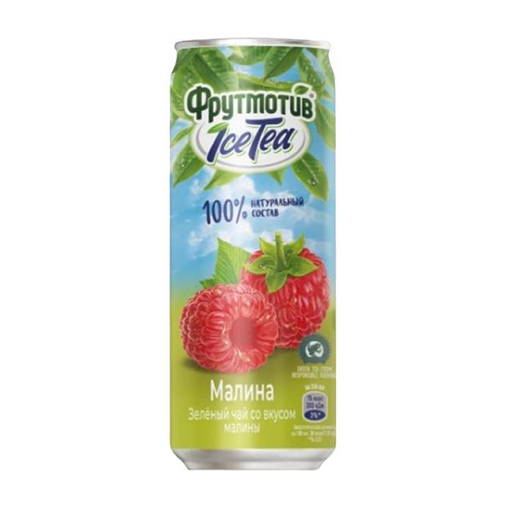 Чай холодный Ice Tea Фрутмотив зеленый малина 330 мл., ж/б
