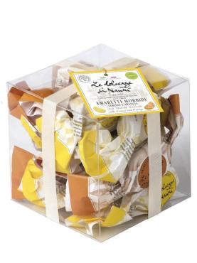 Печенье Le dolcezze di nanni Амаретти Кубо микс с лимоном и с апельсином, 240 гр., пластиковая коробка