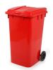 Бак Bora мусорный прямоугольный 240 л., ДхШхВ 730х580х1050 мм., на колесах пластик красный