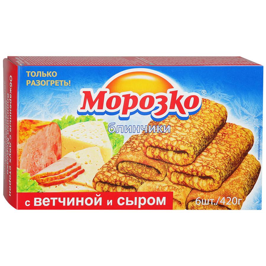 Блинчики Морозко с ветчиной и сыром замороженные 420 гр., картон