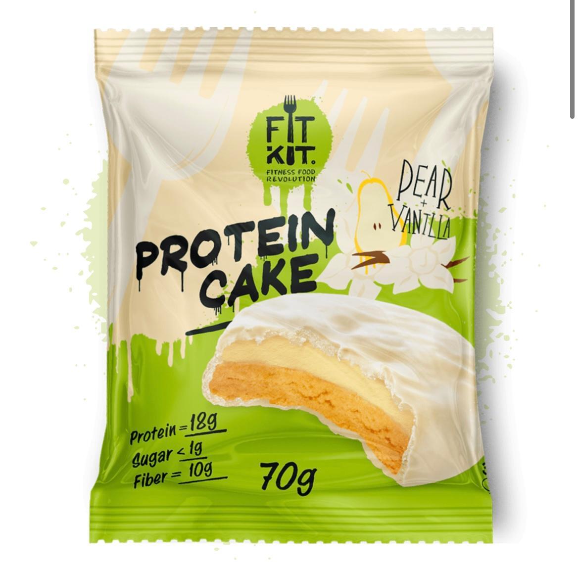 Печенье FIT KIT Груша-Ваниль Protein Cake 70 гр., флоу-пак