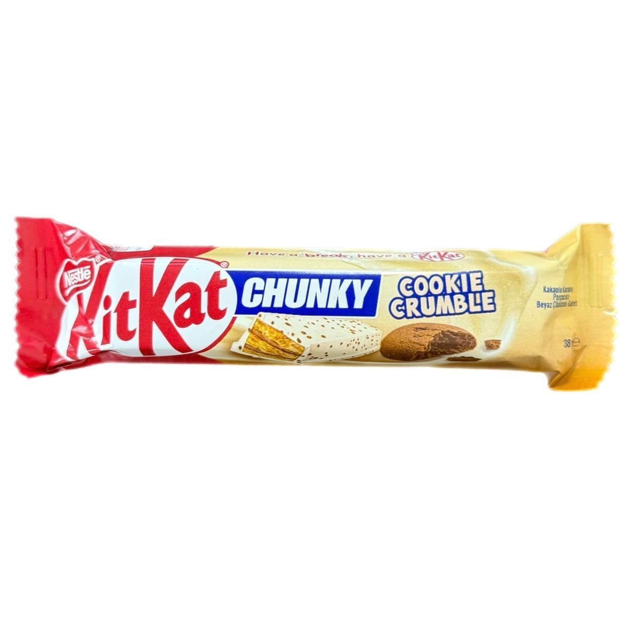 Шоколад Kit Kat Chunky с белым шоколадом Cookie Crumble 38 гр., флоу-пак