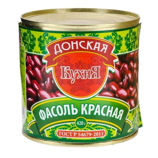 Фасоль Донская Кухня красная натуральная 425 гр., ж/б