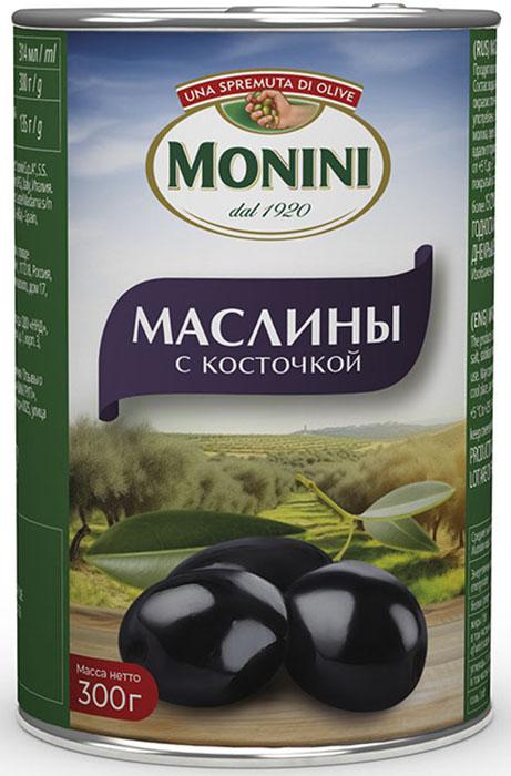 Маслины Monini с косточкой 300 гр., ж/б