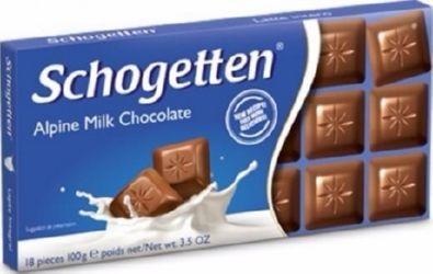 Шоколад Schogetten Alpine Milk альпийский молочный порционный 100 гр., картон