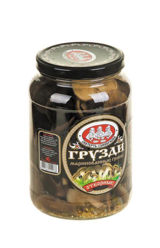 Грузди маринованные Скатерть-Самобранка, 1,4 л., стекло