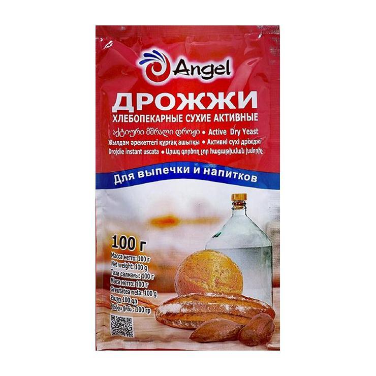 Дрожжи Angel хлебопекарные сухие активные 100 гр., саше