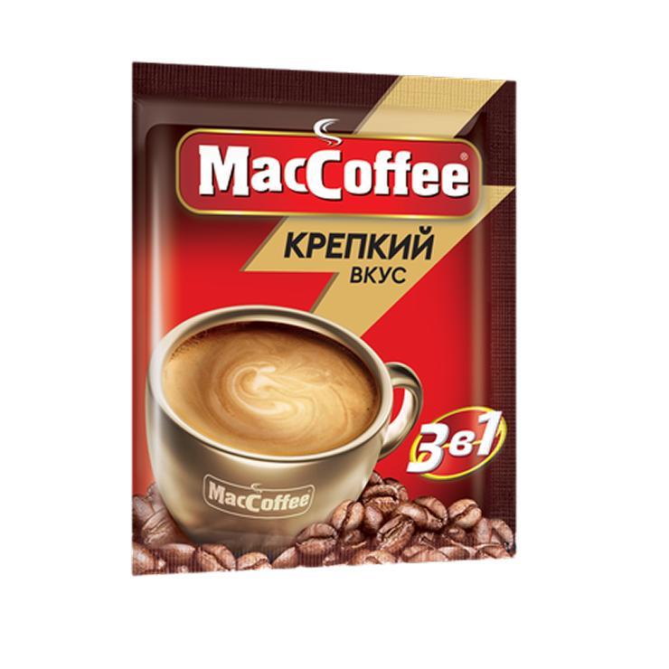 Напиток кофейный MacCoffee крепкий 3 в 1 растворимый 18 гр., саше