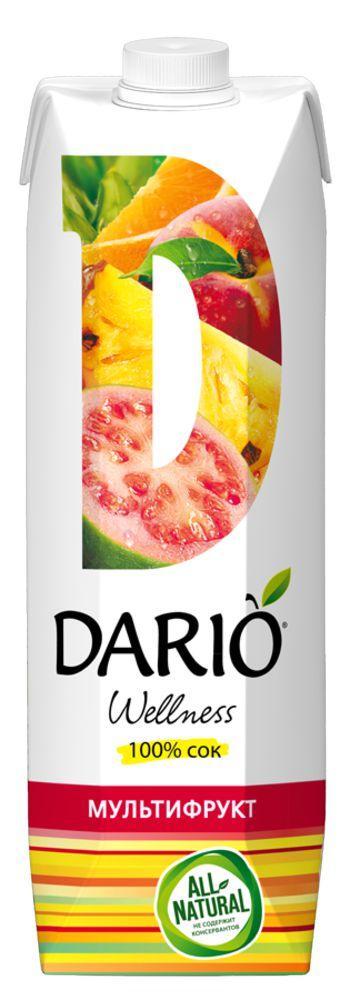 Нектар Dario Wellness мультифрукт 1 л., тетра-пак