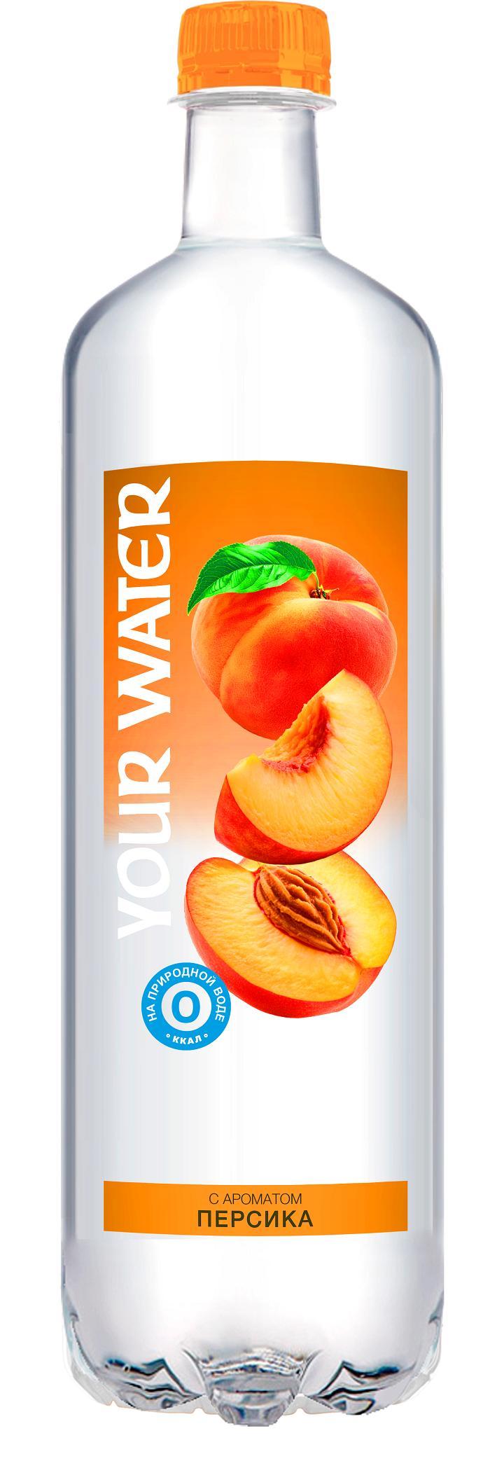 Напиток газированный Дарида Your Water с ароматом персика 1 л., ПЭТ