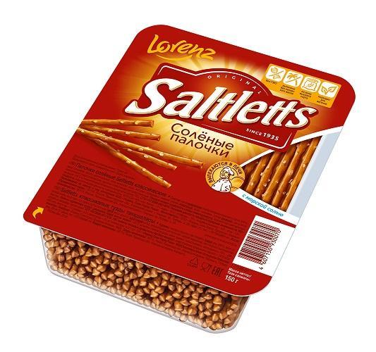 Палочки Lorenz saltletts соленые 150 гр., лоток
