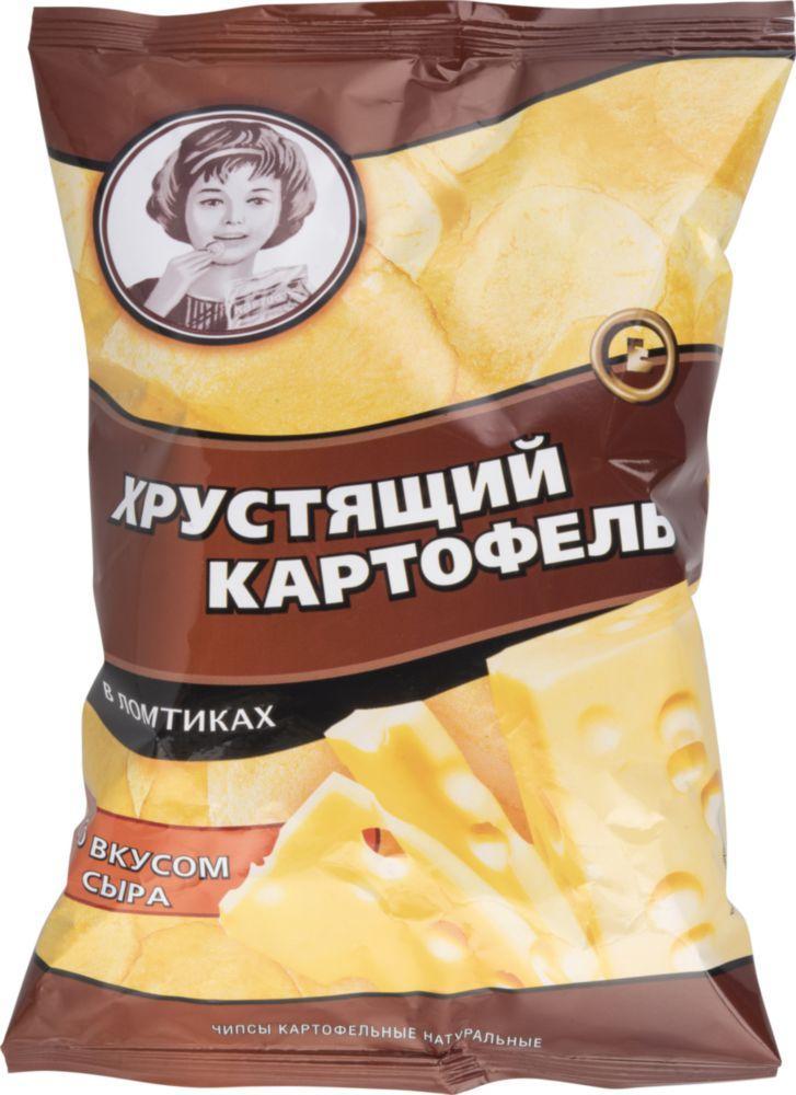 Чипсы Хрустящий картофель со вкусом сыра, 40 гр., флоу-пак