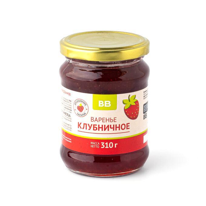 Варенье ВкусВилл клубничное 310 гр., стекло