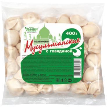 Пельмени Уральские пельмени Мусульманские с говядиной 400 гр., флоу-пак