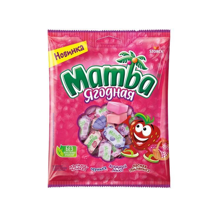 Конфеты жевательные Mamba ягоды 70 гр., флоу-пак