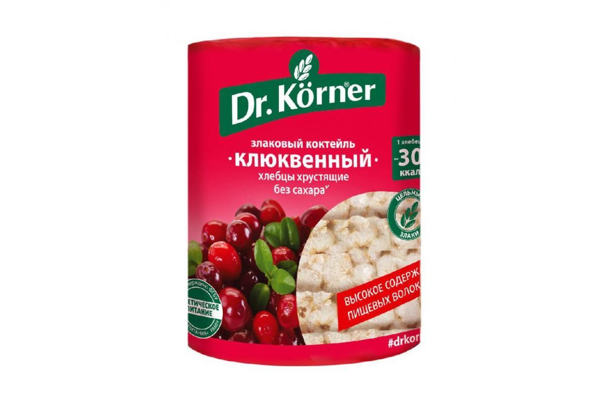 Хлебцы Dr. Korner Злаковый коктейль клюквенный, 100 гр., флоу-пак