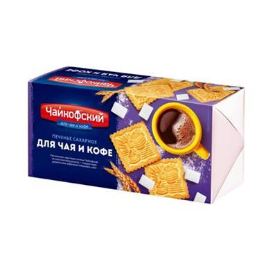 Печенье Чайкофский Для чая и кофе сахарное с ароматом сливок 100 гр., обертка