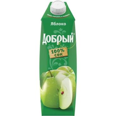 Сок Добрый Яблочный, 1 л., тетра-пак