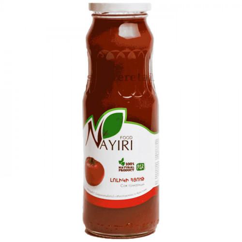 Сок Nayiri food томатный прямого отжима с солью 250 мл., стекло