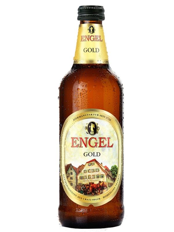 Пиво Engel Gold светлое пастеризованное фильтрованное 5.4%, 500 мл., стекло